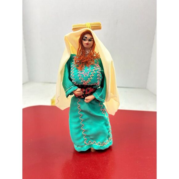 Vintage Ethnic Dolls Hand‎ Painted Face Collectible Clothe Dress Woman Female main image 5
